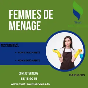 femme de ménage par mois a el Manar