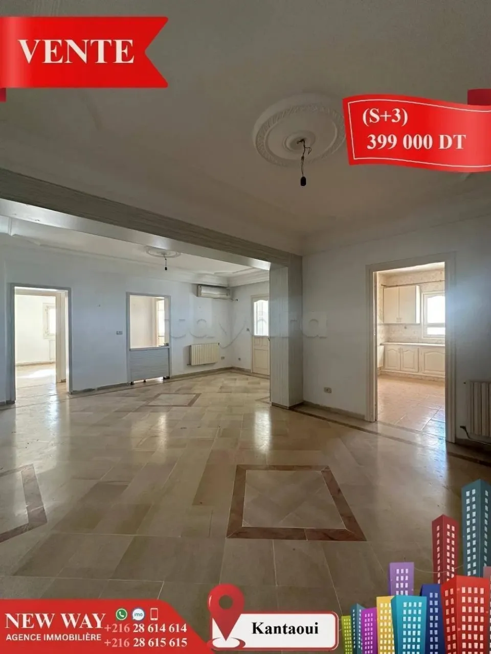 (S+3) à Kantaoui avec Place de Parking