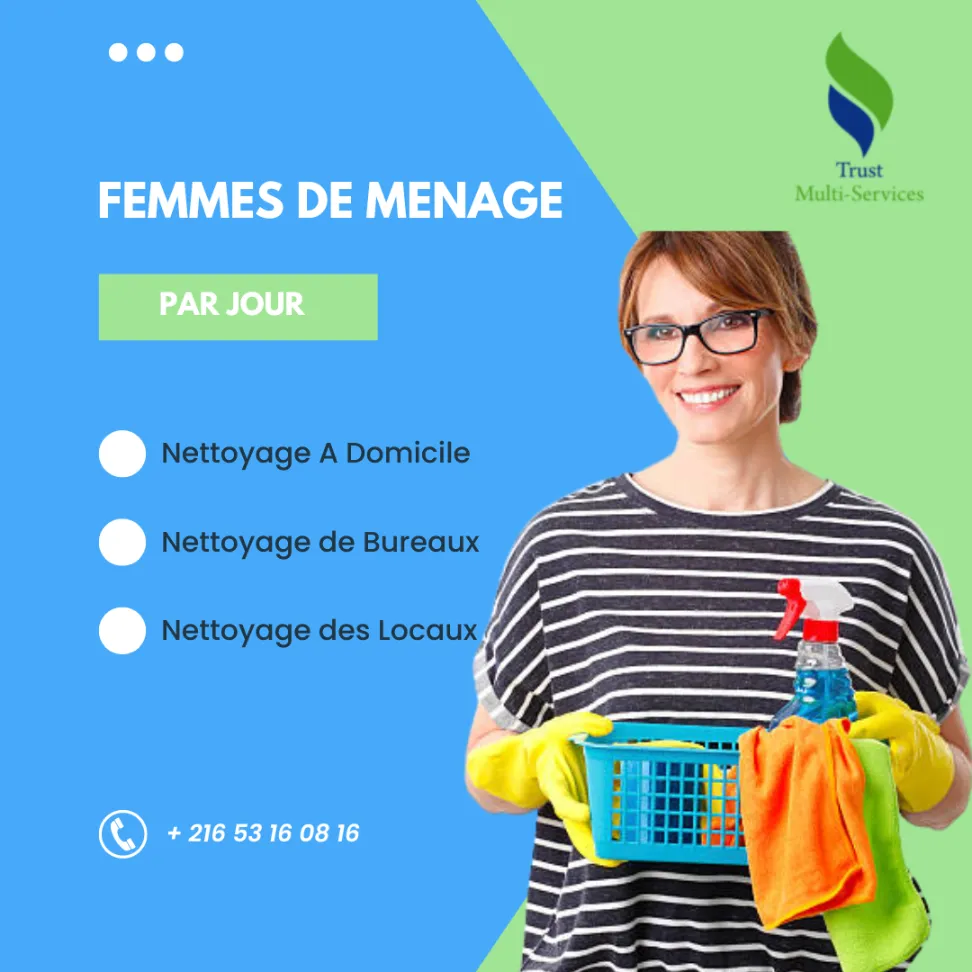 FEMME DE MENAGE PAR JOUR A EL MARSA