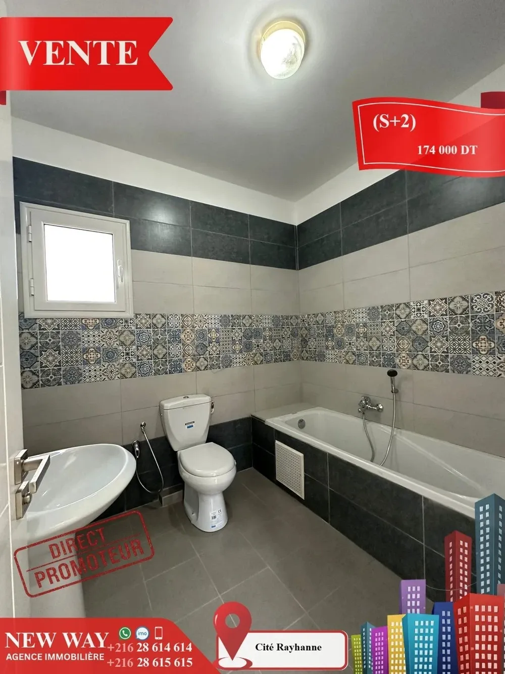 (S+2) Directe Promoteur à Cité Rayhanne