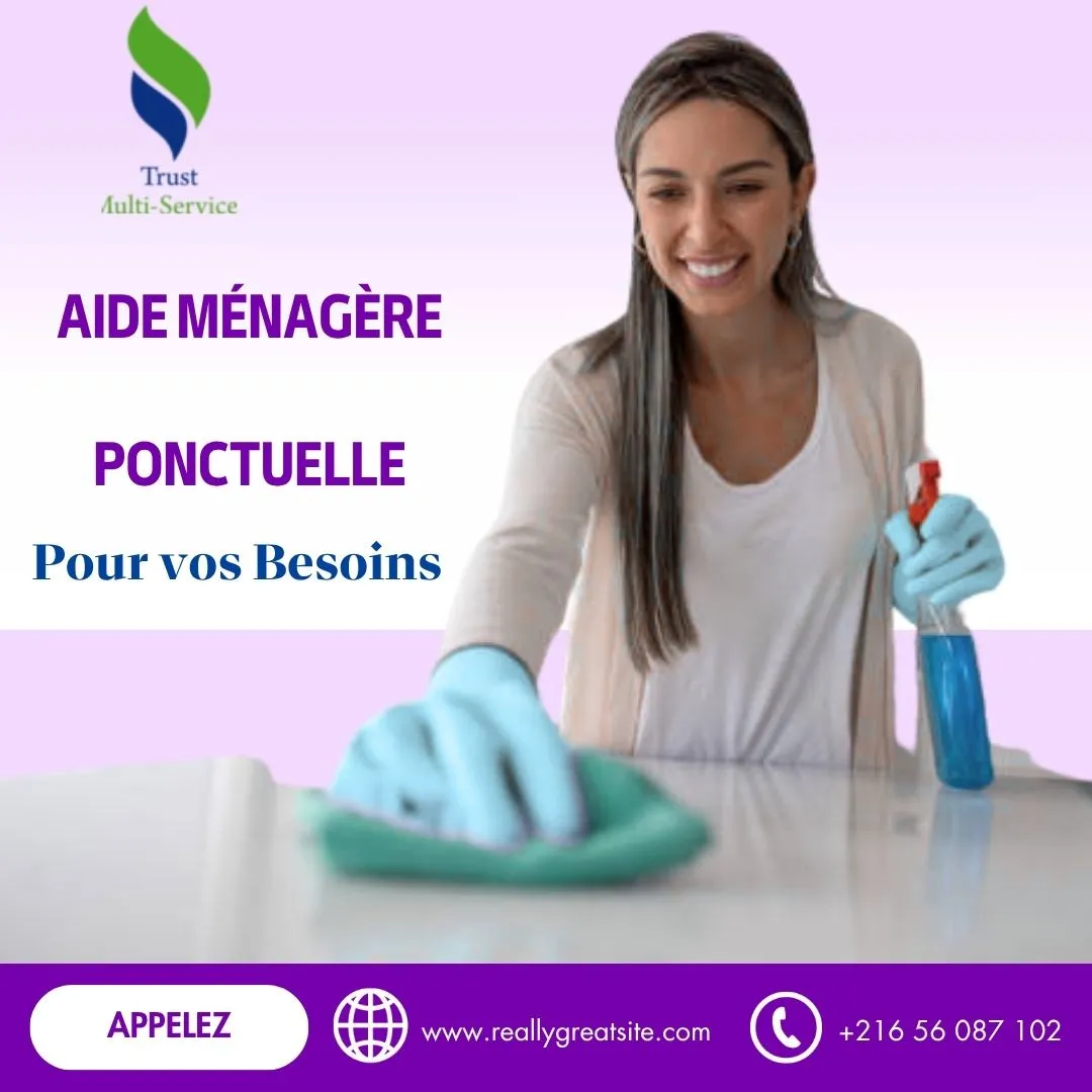 Femme de Ménage Fiable à Domicile – Par Mois