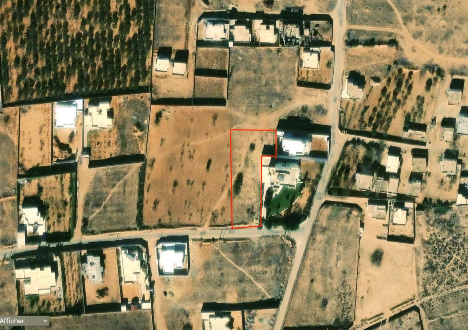 Terrain titré à vendre 2178m2 – Route El Aïn (Km 10,5)