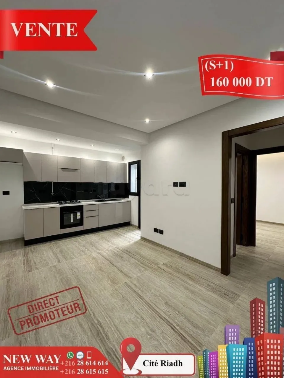 (S+1) Directe Promoteur à Cité Riadh Sousse
