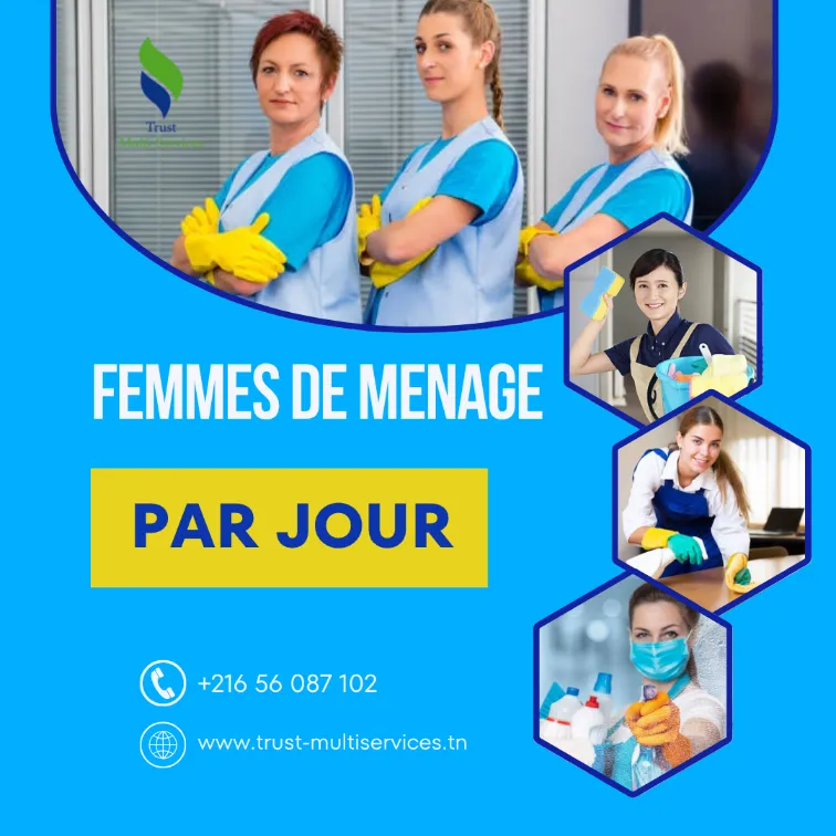 Vous cherchez une femme de ménage par jour A  ARIANA?