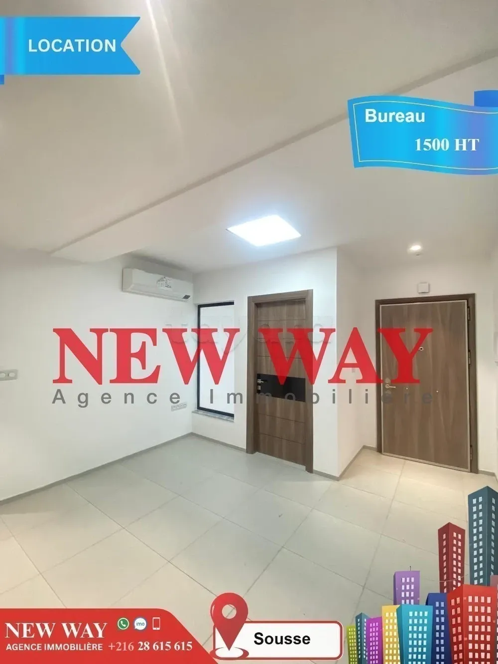 Bureau (A+2) à Sousse prés Centre Ville avec Place de Parking