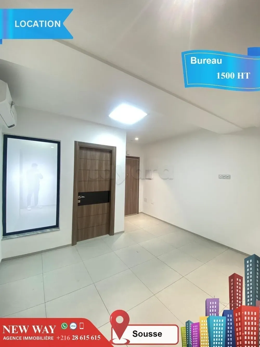 Bureau (A+2) à Sousse prés Centre Ville avec Place de Parking