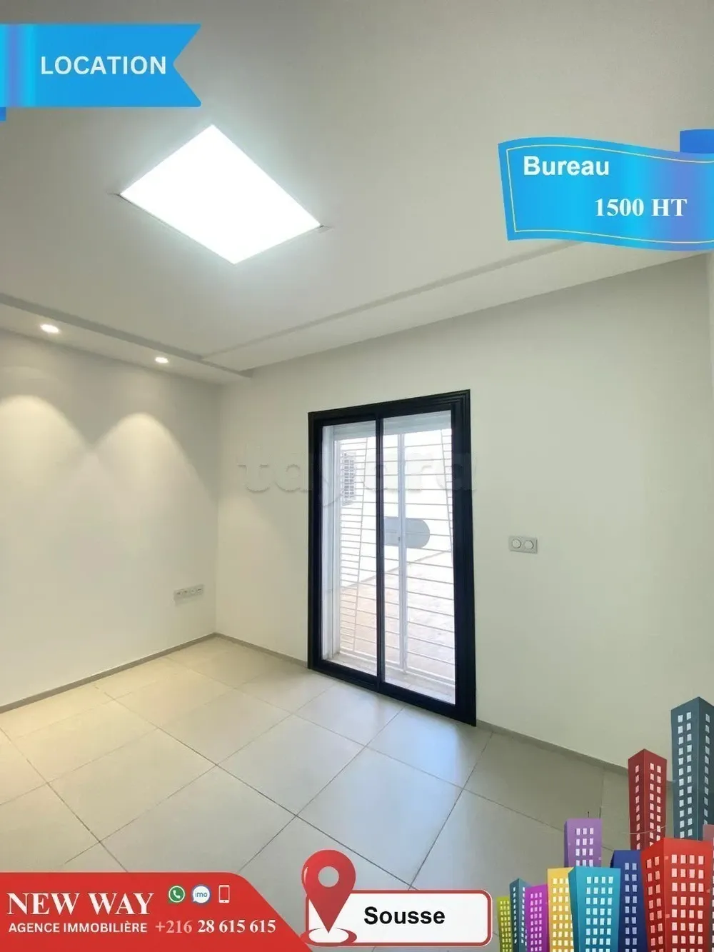 Bureau (A+2) à Sousse prés Centre Ville avec Place de Parking