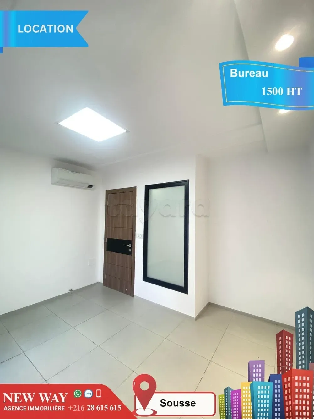 Bureau (A+2) à Sousse prés Centre Ville avec Place de Parking