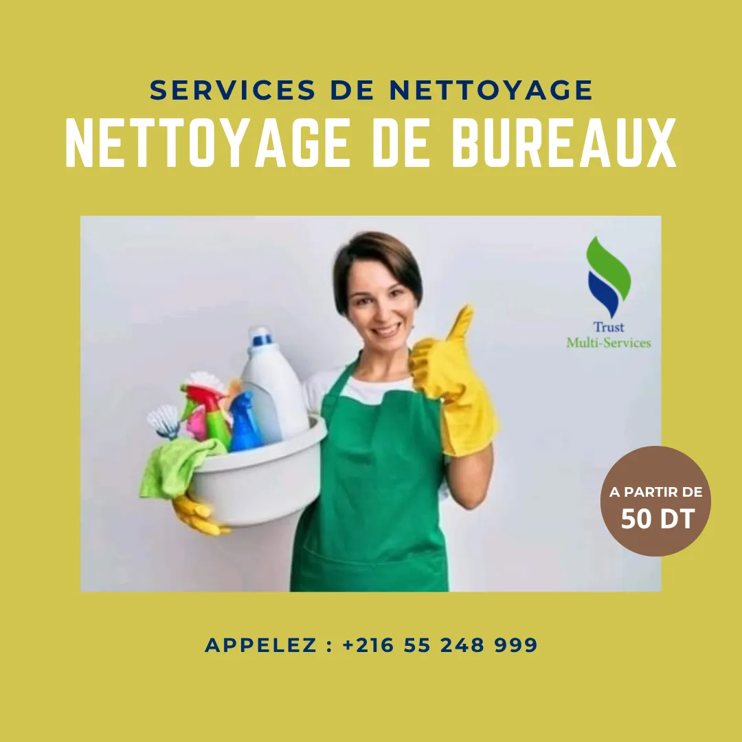 Femme de ménage par jour pour bureau à Jardins El Menzah 1