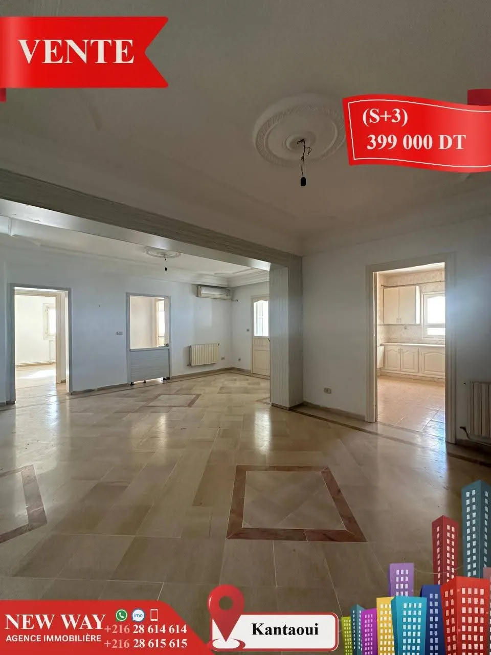 (S+3) à kantaoui avec place de parking