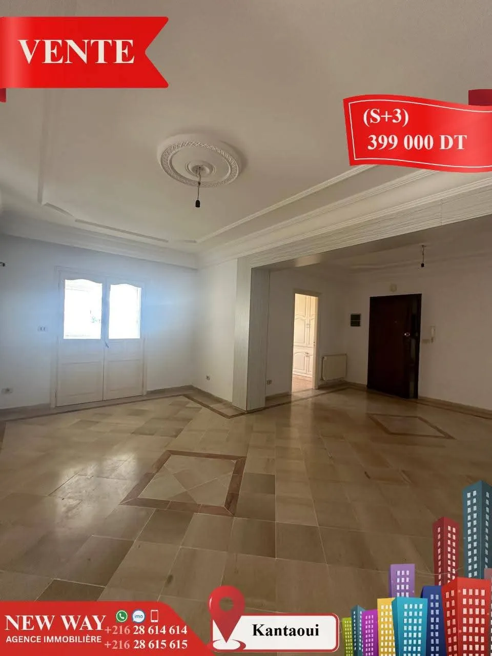 (S+3) à kantaoui avec place de parking