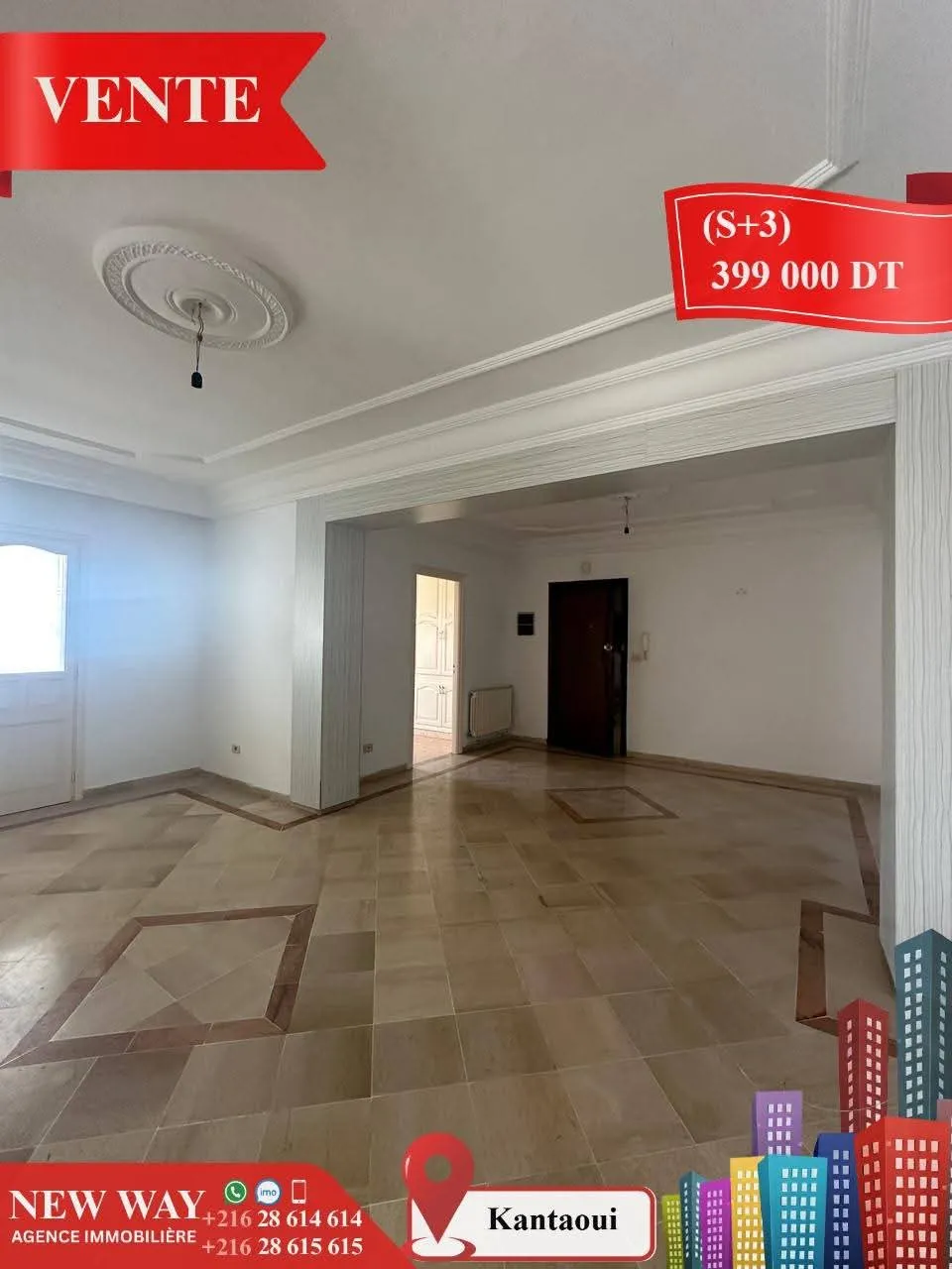 (S+3) à kantaoui avec place de parking