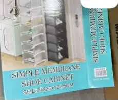 Meuble à chaussures 8 compartiments individuels avec des panneaux semi-transparents
