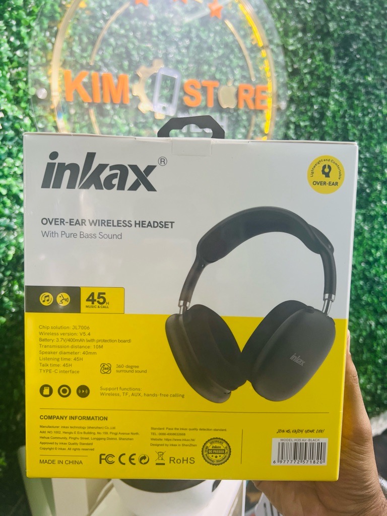Casque Bluetooth Sans Fil Inkax H35 Air 45H D'autonomie Prix  Tunis
