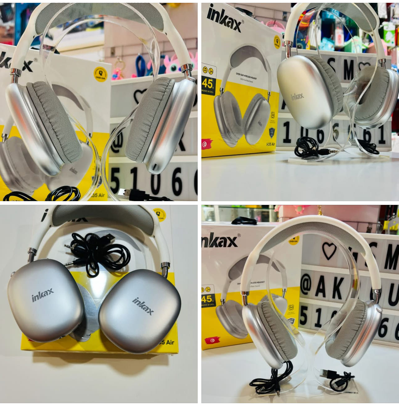 Casque Bluetooth Sans Fil Inkax H35 Air 45H D'autonomie Prix  Tunis