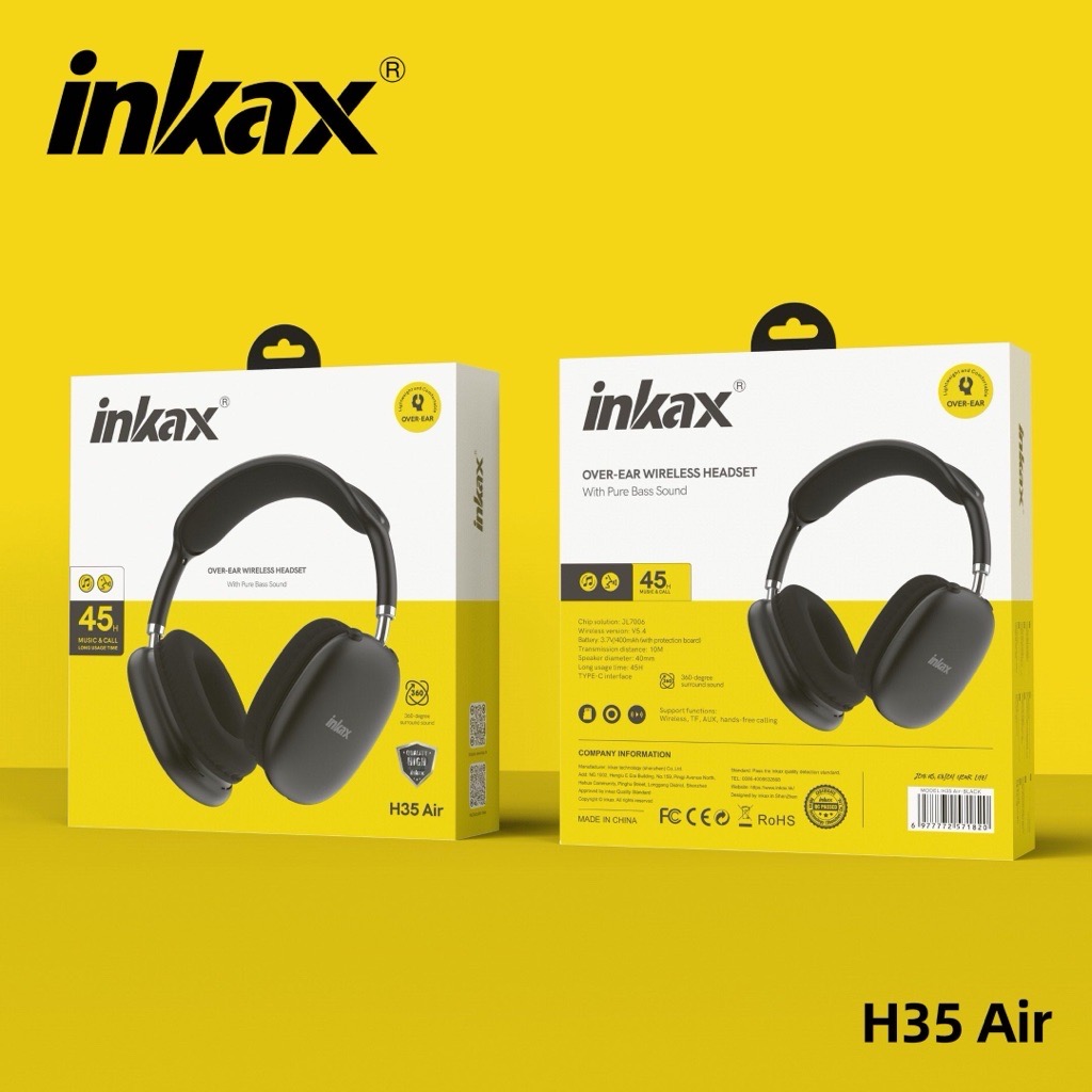 Casque Bluetooth Sans Fil Inkax H35 Air 45H D'autonomie Prix  Tunis