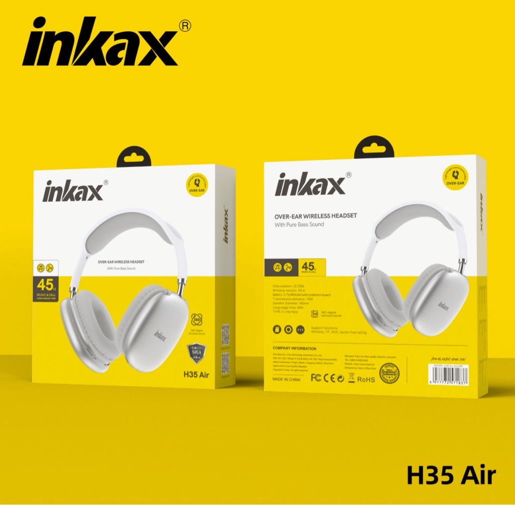 Casque Bluetooth Sans Fil Inkax H35 Air 45H D'autonomie Prix  Tunis
