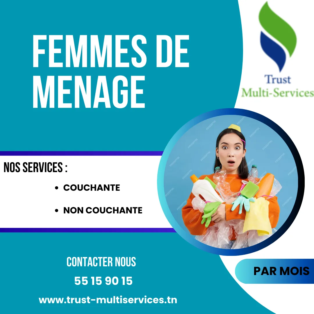 Femmes de ménage par mois services disponibles a charguia