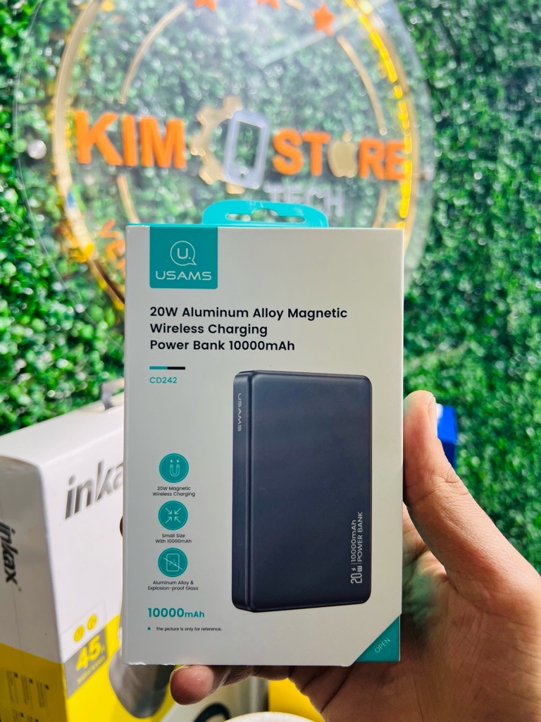 USAMS Power Bank MagSafe 10000Mah 20W Aluminum Avec Type C OutPut Tunis