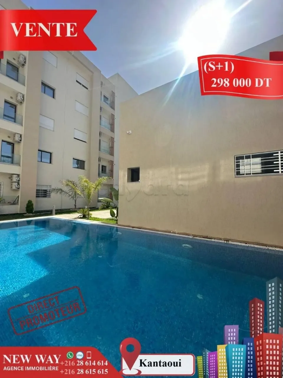 (S+1) à kantaoui, Direct Promoteur, Prés de la Mer