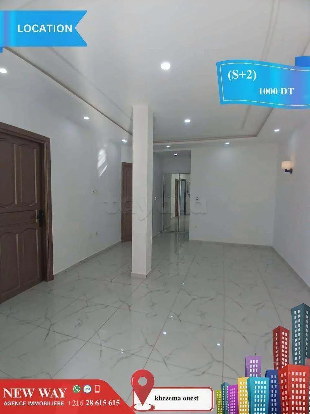 Appartement (S+2) à khezema ouest