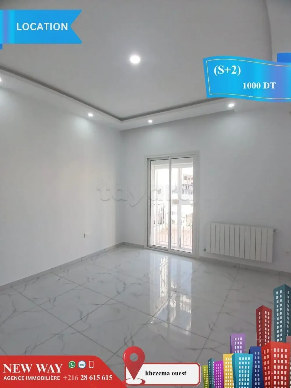 Appartement (S+2) à khezema ouest