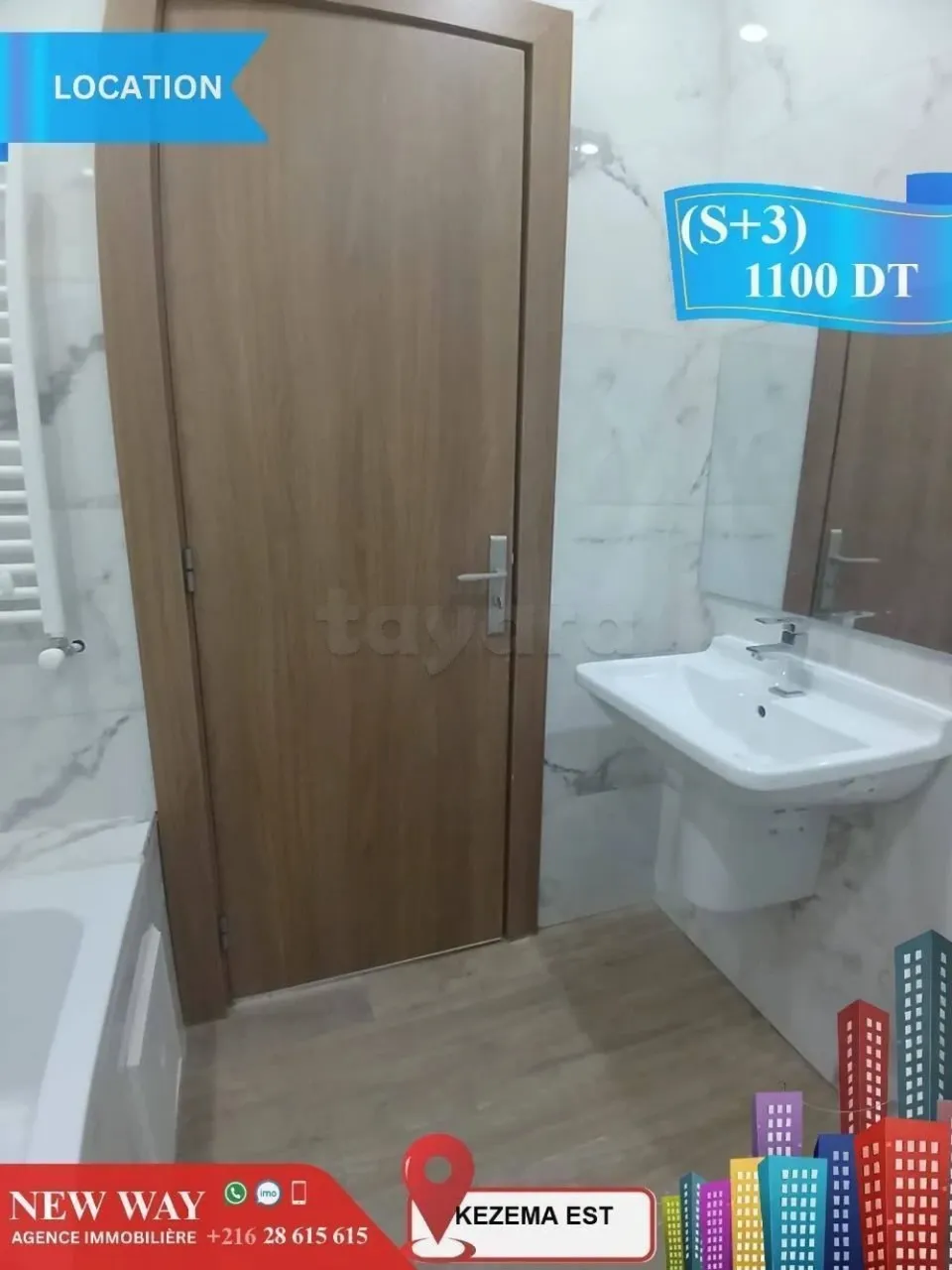 (S+3) Jamais Habité à Khezema EST avec Place de Parking au Sous Sol