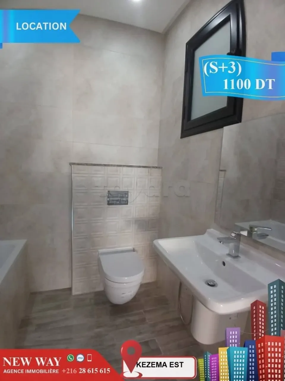 (S+3) Jamais Habité à Khezema EST avec Place de Parking au Sous Sol