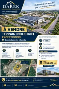 Terrain industriel dans la ZI Mohamdia