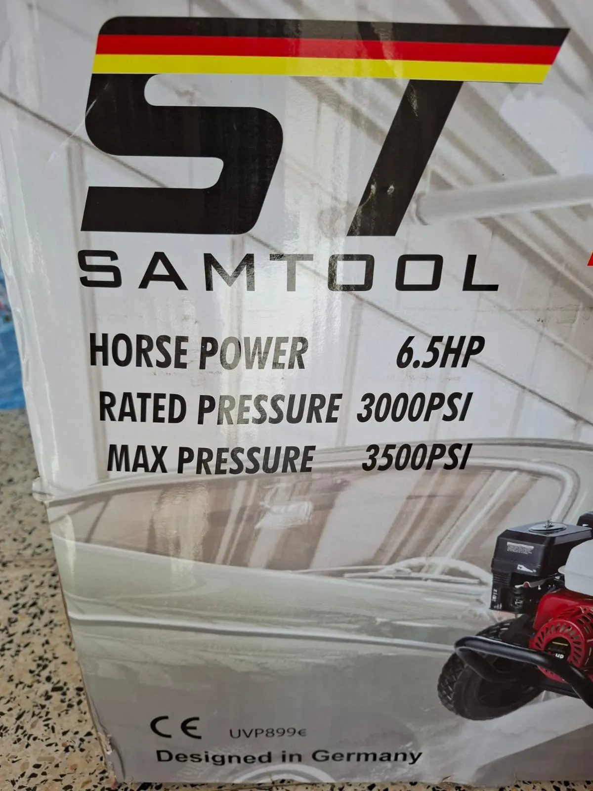 Nettoyeur Haute Pression Thermique pro SAMTOOL 240 Bars 3500 PSI, Moteur 6,5 CV
