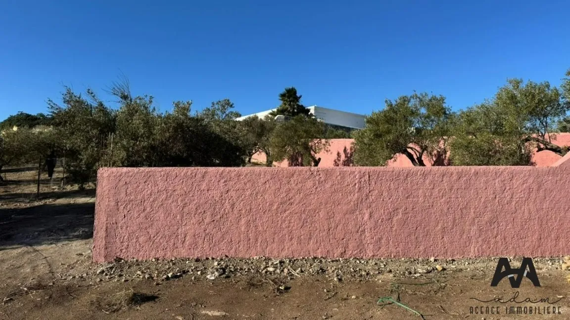 Terrain à vendre vue de mer, clôturé situé à Dharoufa.