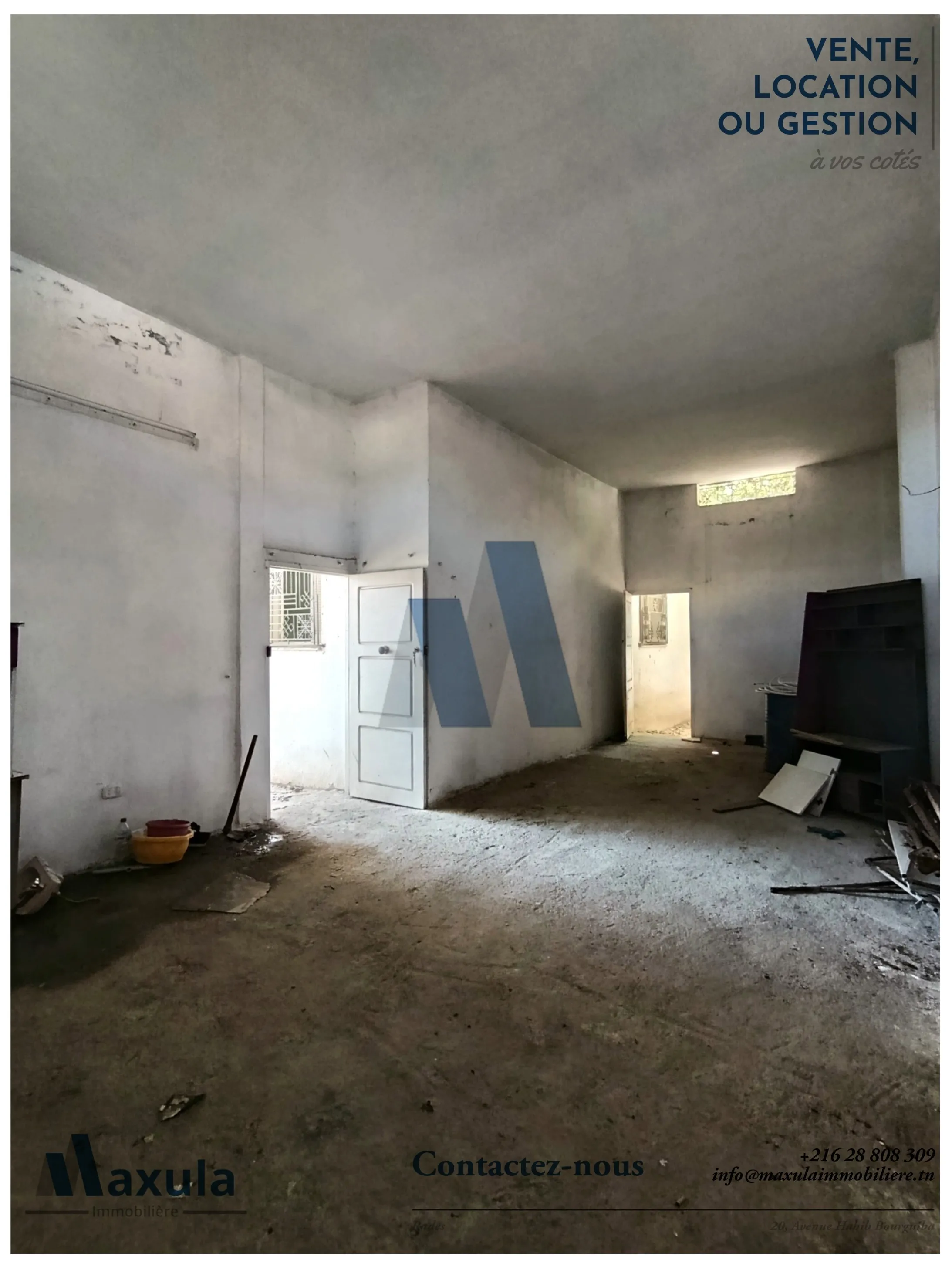 À VENDRE VILLA S+3 À RÉNOVER À BEN AROUS