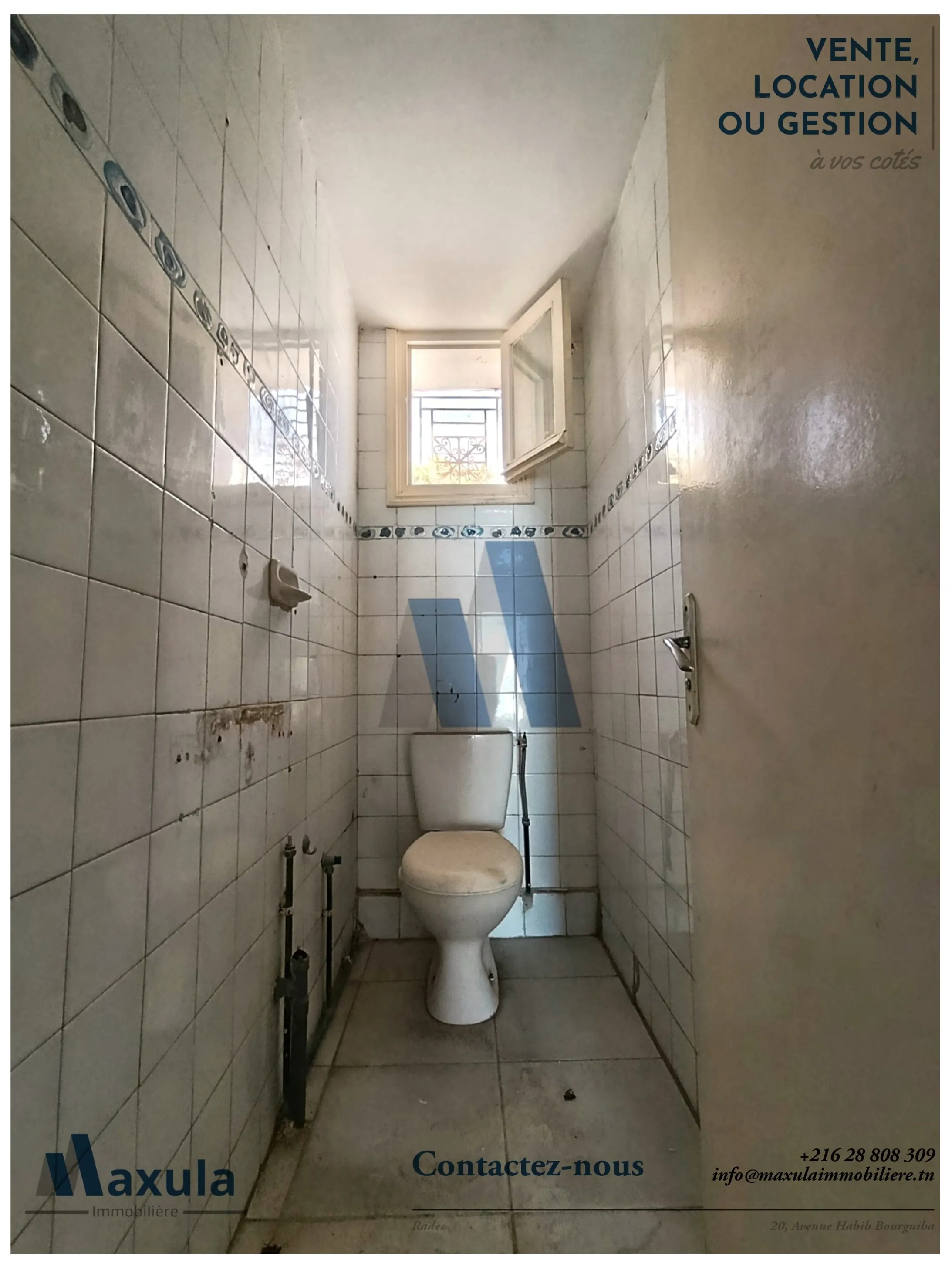 À VENDRE VILLA S+3 À RÉNOVER À BEN AROUS