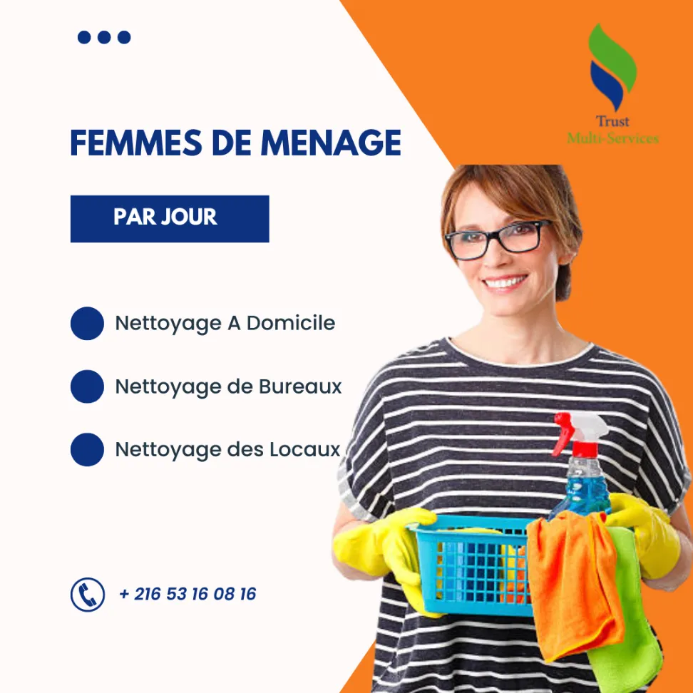 FEMME DE MENAGE PAR JOUR A EL OMRANE