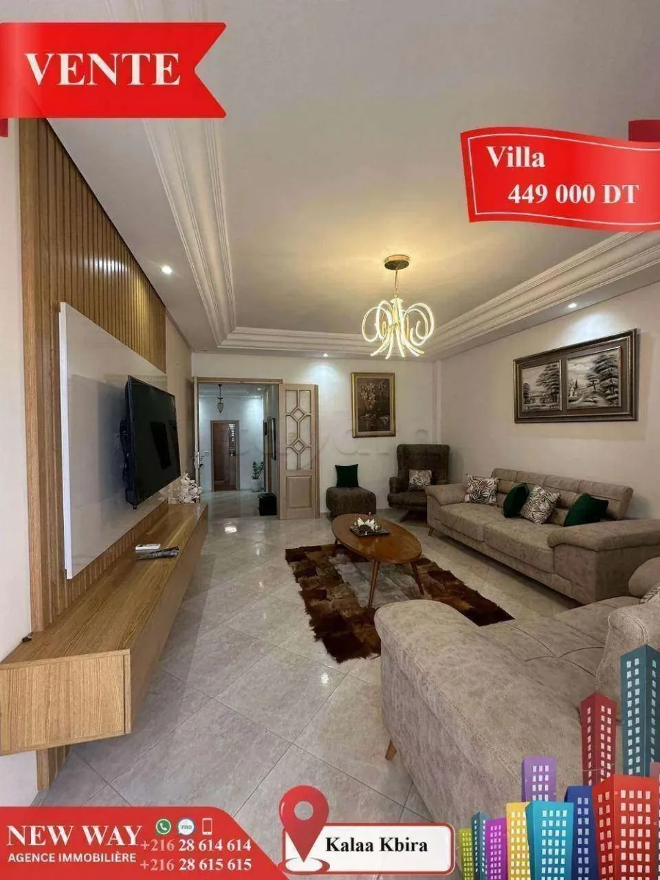 Villa à Kalàa Kbira , dans un quartier résidentiel