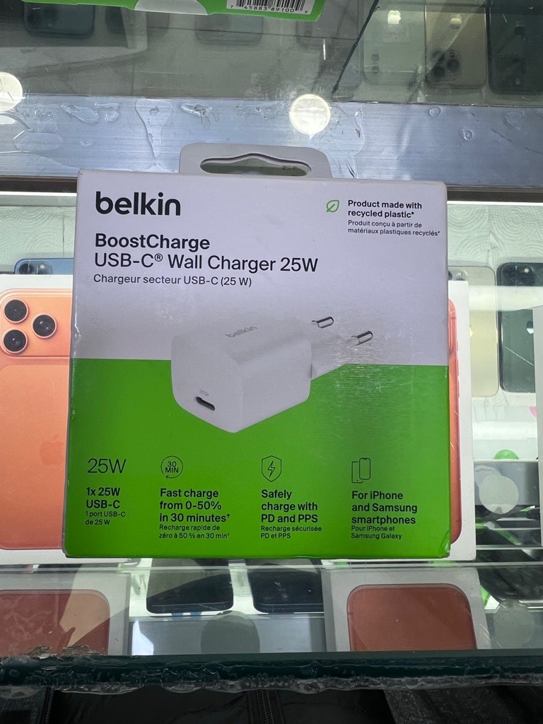 Belkin Chargeur Secteur USB-C 25W BOOST Charge Certifié Blanc 