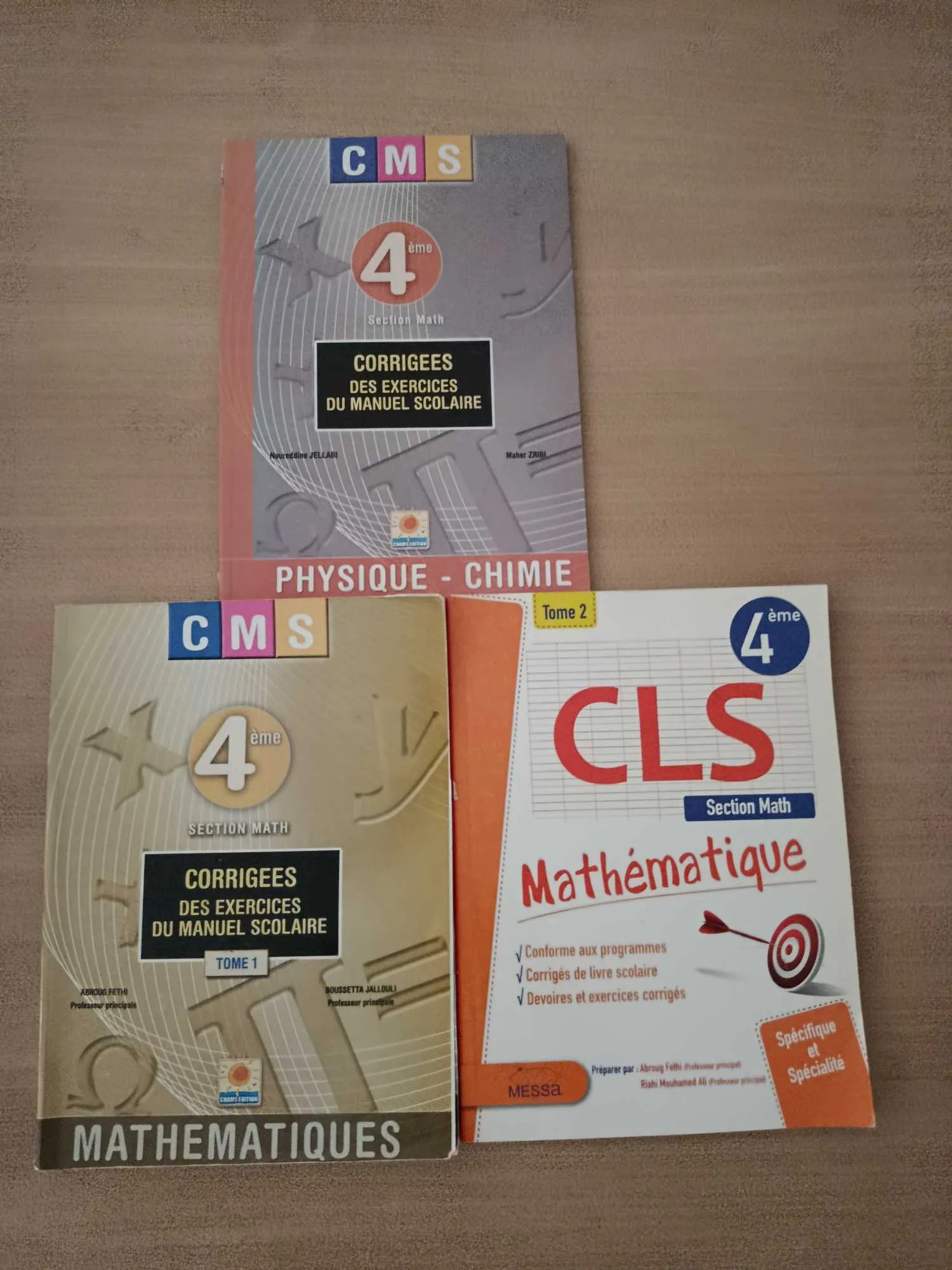Correction Livres Scolaires 4ème Bac Math