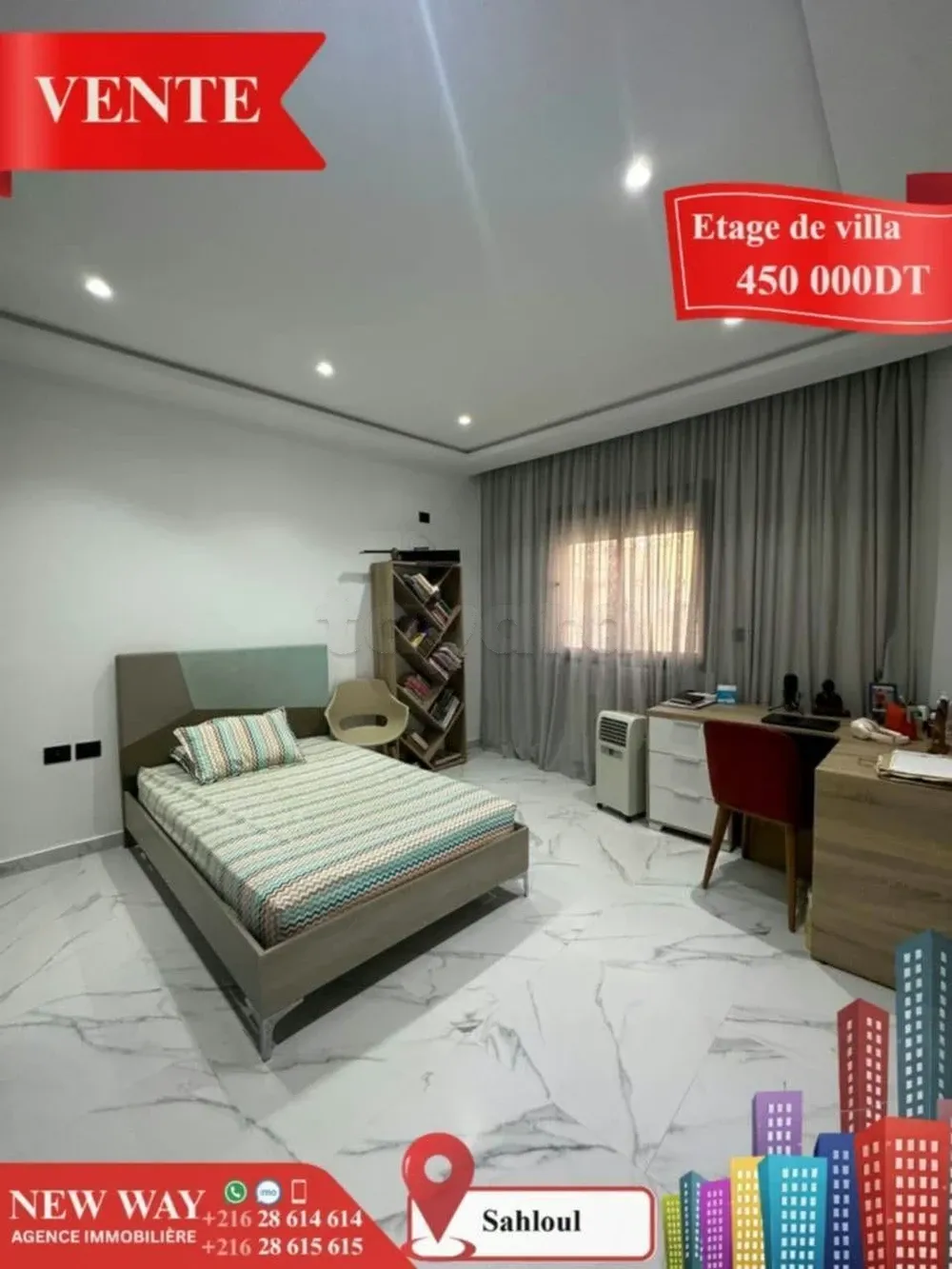 Etage de Villa (S+3) à Sahloul avec Place de Parking