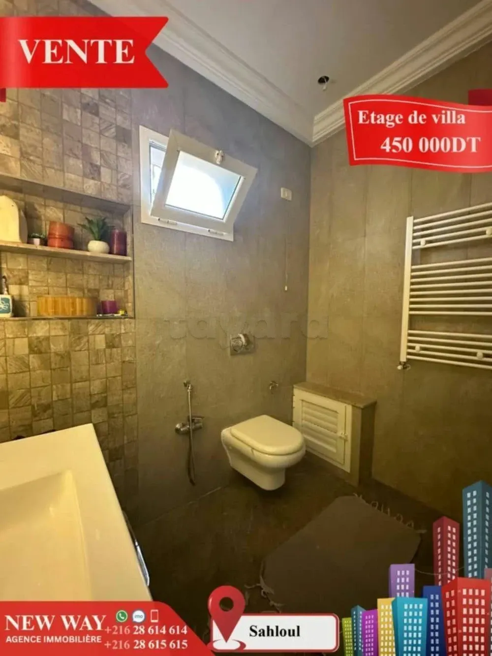 Etage de Villa (S+3) à Sahloul avec Place de Parking