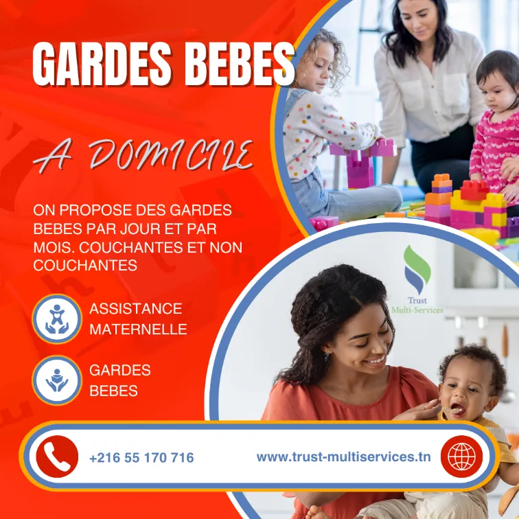 Notre société propose des Gardes Bebes sérieuses A  la Goulette 