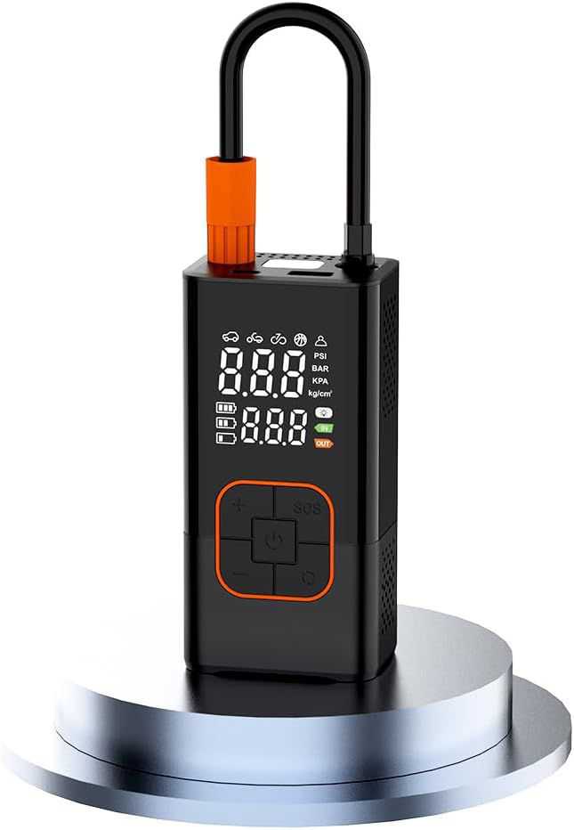 Gonfleur de pneu portable avec lumière LED