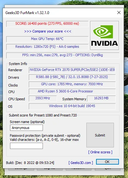 Unité Gamer R5 3600 RTX 2070S 16Go 256Go 2To
