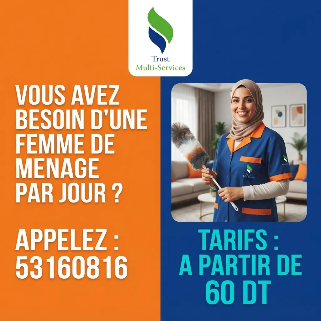 femme de menage par jour a manzel jemil