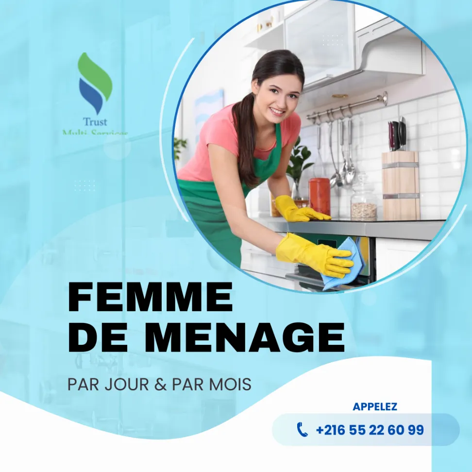 Femme de Ménage Par Jour a Ain Zaghouan