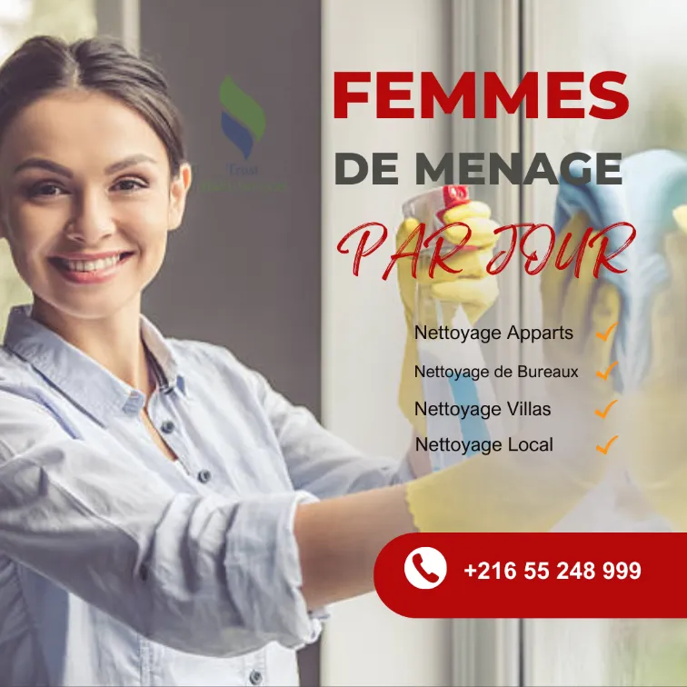 femme de ménage par jour a tunis