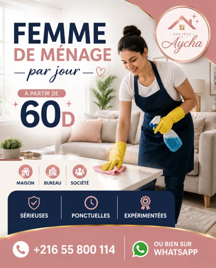Femme de ménage par jour