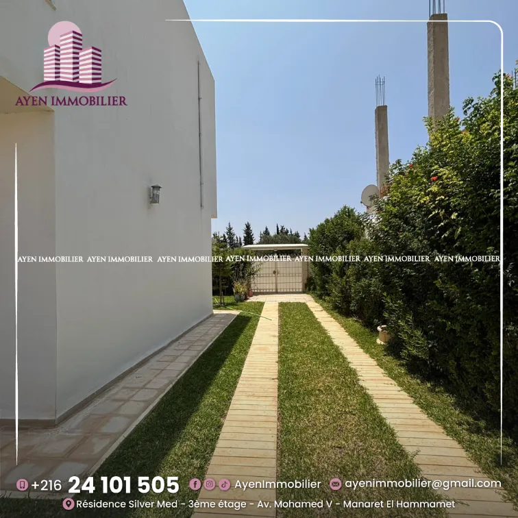  A vendre une villa s+4 à Hammamet 📱 +𝟐𝟏𝟔 𝟐𝟒 𝟏𝟎𝟏 𝟓𝟎𝟓 