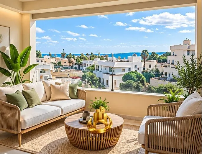 A Vendre Appartement S+2 avec Vue sur Mer dans une Résidence à Sidi Mahersi, Nabeul