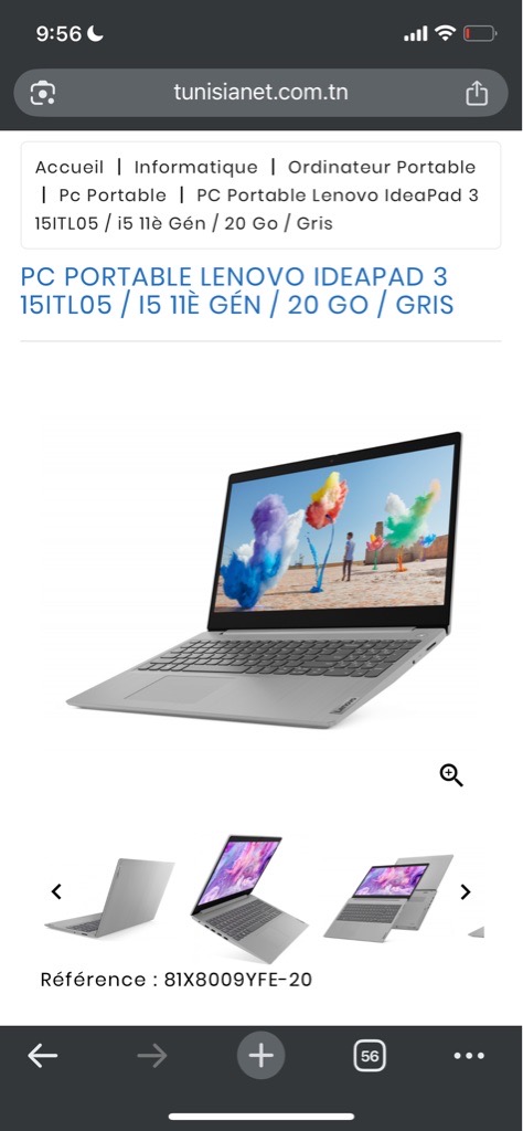 PC PORTABLE LENOVO IDEAPAD 3 15ITL05 