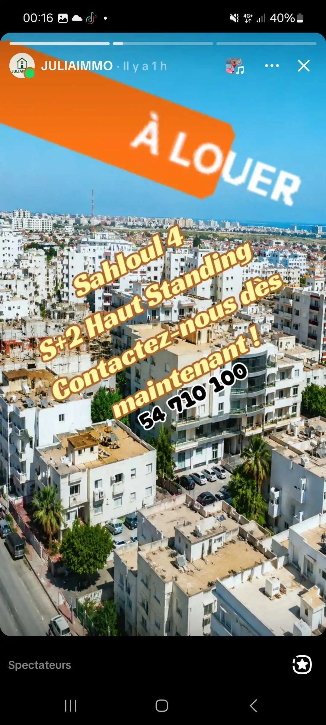À Louer S+2 À Sahloul 4